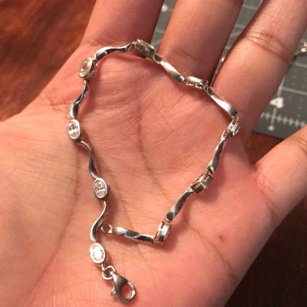 Sterling silver CZ bracelet